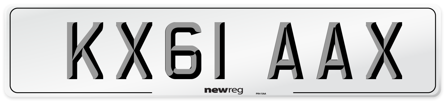 KX61 AAX Number Plate from New Reg